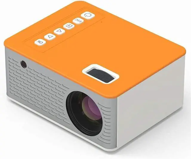 Main image of Mini Projector, LED Portable Home, USB Mobile Phone 10 ANSI 480 272, Support TF Card AV 5V 2A U Disk DVD Notebook Computer, Yellow