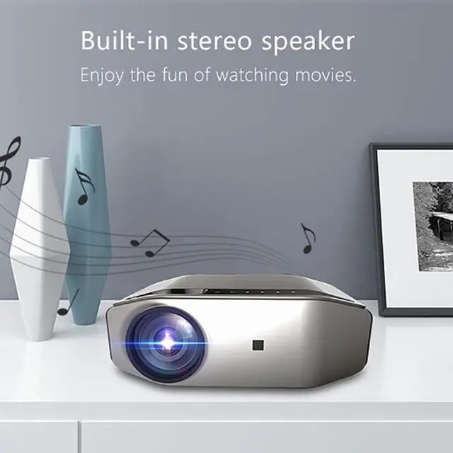 Alt view image 5 of 7 - Projector YG620 LED 1920x1080P Video 3D YG621 Multi-Screen Beamer Theater At Home