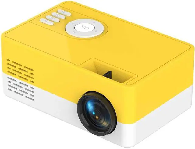 Main image of Portable Mini Projector Support HD 1080P Movie Projector, 80" Display and 30000 Hours Lamp Life LED Video Projector, Compatible with Tv Stick, Video Games, Hdmi,USB,Tf,Vga,Aux,Av,Yellow
