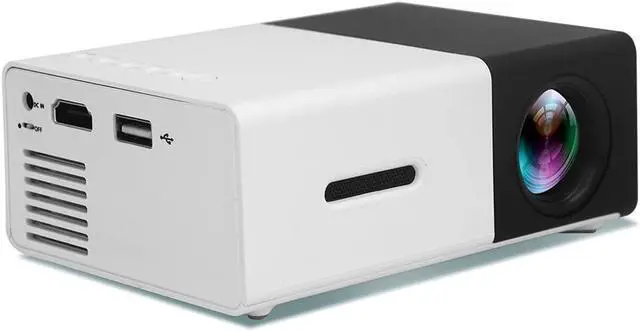 Main image of Battery Version Mini Home Projector, 1080P HD, Home Theater Movie Projector, LED Video Projector, with HDMI USB TV AV Interface and Remote Control, Black and White