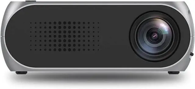 Alt view image 2 of 5 - 1080P HD Projector, Built-in Battery Projector, Household LED, Mini Portable HD Projector, HDMI, VGA, USB, Laptop, Silver