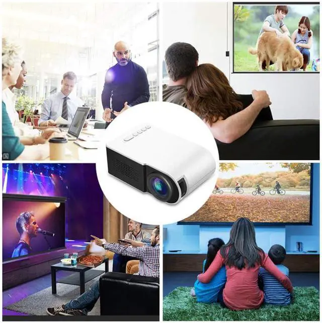 Alt view image 6 of 7 - Gaone Mini Projector Portable 1080P Full HD Video Projector 7000 Lumens and 80'' Display Supported, Compatible with TV Stick PS4 HDMI VGA TF AV USB, Home Theater Projector,Blue
