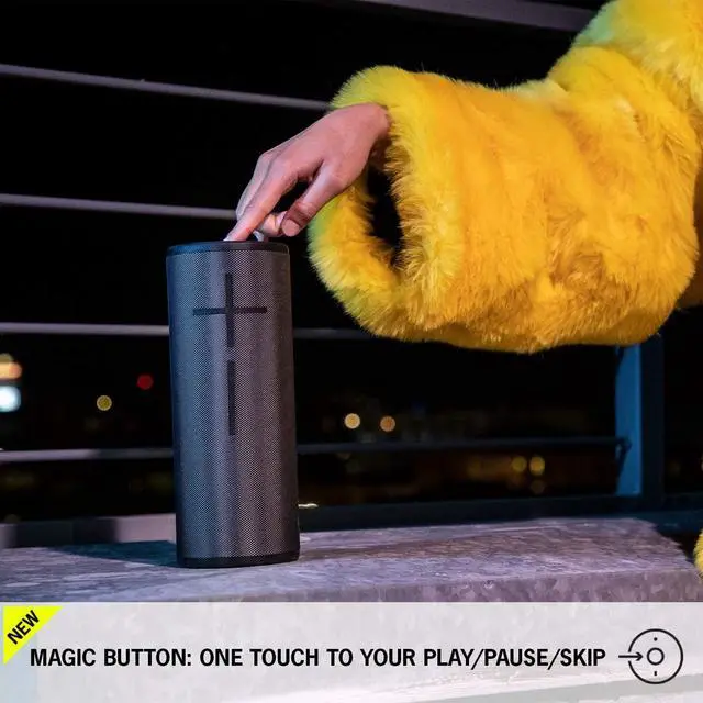 Alt view image 6 of 7 - Ultimate Ears BOOM 3 Wireless Bluetooth Speaker, Bold Sound + Deep Bass, Bluetooth, Magic Button, Waterproof, 15 Hours Battery, Range of 150 ft, Night Black