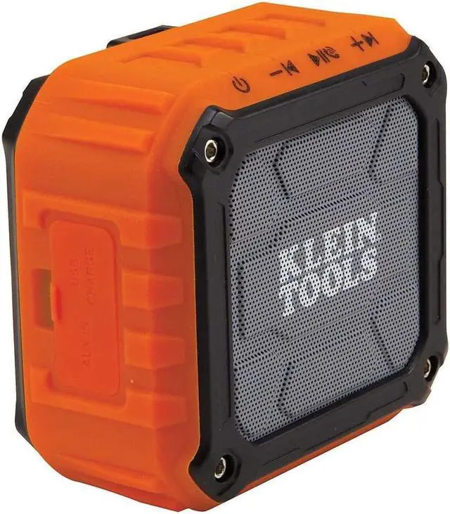 Main image of Klein Tools AEPJS1 Bluetooth Speaker, Wireless Portable Jobsite Speaker Plays Audio and Answers Calls Hands Free, IPX5, Worksite Ready
