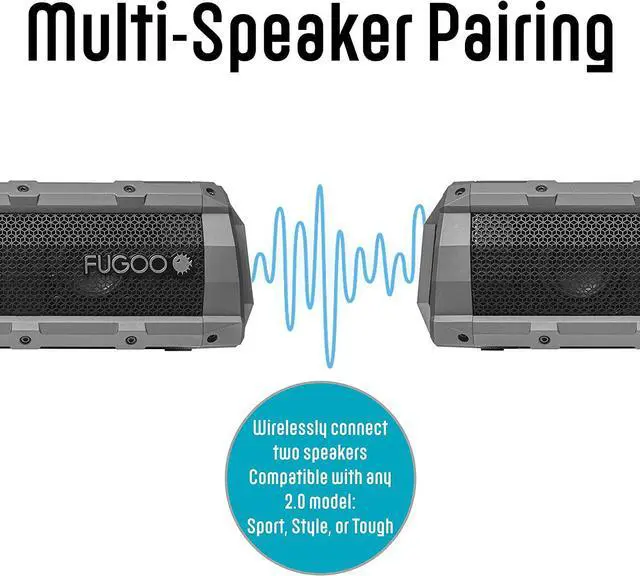 Alt view image 5 of 7 - Fugoo Element | Portable Bluetooth Speaker, 360 Audio, 60W, IPX7 Rating, Up to 40 Hours Playtime | Floats on Water | Built-in Mic  Siri/Google Now