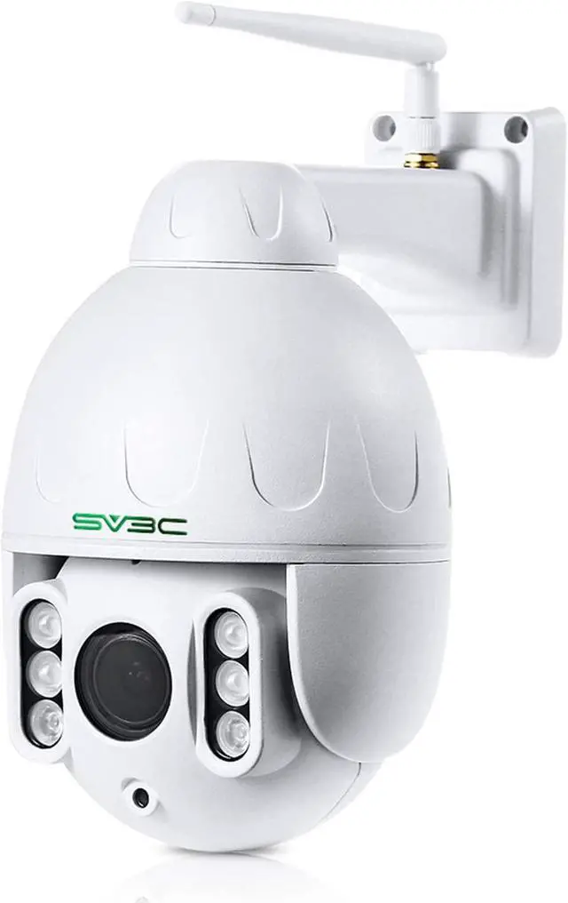 Main image of SV3C 1080P Outdoor PTZ WiFi Camera, ONVIF Security IP Camera with Auto Tracking, 197ft HD Night Vision, 5X Optical Zoom, Two-Way Audio, Waterproof, Compatible with Blue Iris, SD Card Slot, CamHiPro