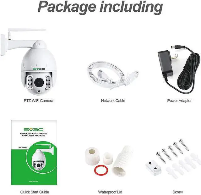 Alt view image 7 of 7 - SV3C 1080P Outdoor PTZ WiFi Camera, ONVIF Security IP Camera with Auto Tracking, 197ft HD Night Vision, 5X Optical Zoom, Two-Way Audio, Waterproof, Compatible with Blue Iris, SD Card Slot, CamHiPro