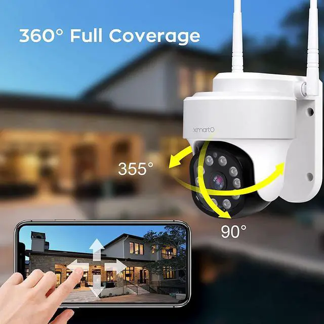 Alt view image 6 of 7 - [Auto-Track Camera] XMARTO 2K Auto-Track PTZ Wireless Security Camera System Outdoor, 10CH HD Network Video Recorder NVR Screen with 4X Rotate WiFi Security Cameras