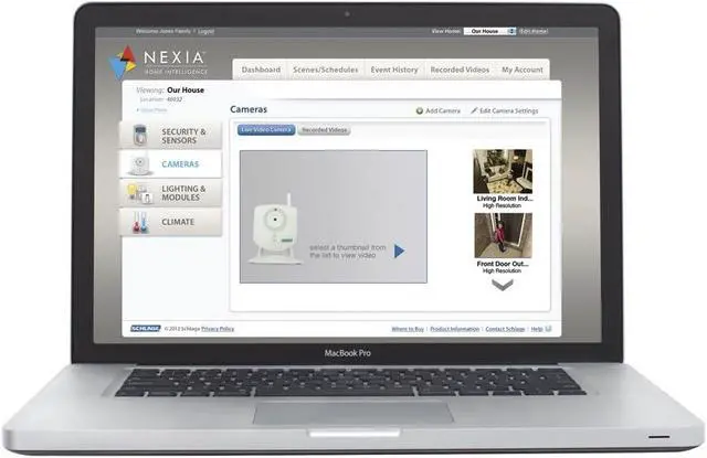 Alt view image 7 of 7 - Schlage WCE100 Home Indoor Camera with Nexia Home Intelligence, White