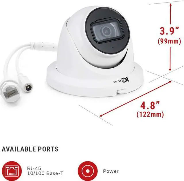 Alt view image 6 of 7 - IPMX-E20F-IRW2 2MP IP Indoor/Outdoor Small Size Starlight Eyeball Dome Fixed 2.8mm Lens (106 AOV), 1/2.8 CMOS Sensor, IP67 Protection, Up To 164ft IR, POE, Replaced ICIP-D2000-IR