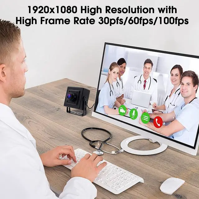 Alt view image 3 of 7 - Gadpiparty SVPRO 1080P USB PC Webcam Wide Angle Fisheye 180 Degree, High Resolution Industrial USB Camera for HD Security System,Plug and Play Video Conference Camera for Windows,Linux, Android,Mac C