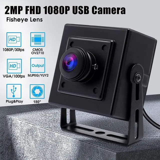 Alt view image 2 of 7 - Gadpiparty SVPRO 1080P USB PC Webcam Wide Angle Fisheye 180 Degree, High Resolution Industrial USB Camera for HD Security System,Plug and Play Video Conference Camera for Windows,Linux, Android,Mac C