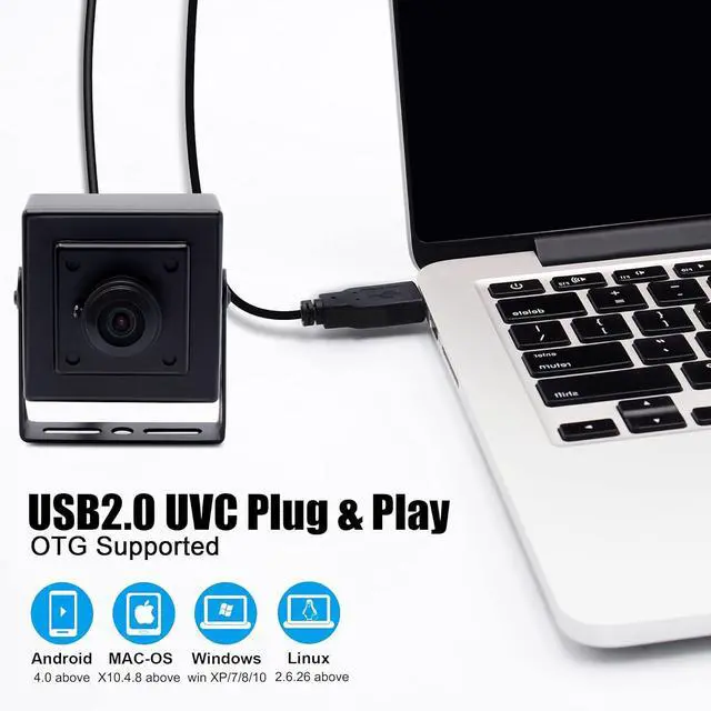 Alt view image 5 of 7 - Gadpiparty SVPRO 1080P USB PC Webcam Wide Angle Fisheye 180 Degree, High Resolution Industrial USB Camera for HD Security System,Plug and Play Video Conference Camera for Windows,Linux, Android,Mac C