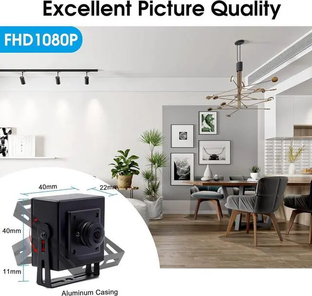 Alt view image 6 of 7 - Gadpiparty SVPRO 1080P USB PC Webcam Wide Angle Fisheye 180 Degree, High Resolution Industrial USB Camera for HD Security System,Plug and Play Video Conference Camera for Windows,Linux, Android,Mac C