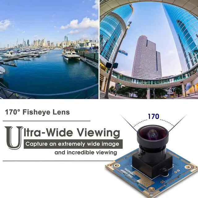 Alt view image 5 of 7 - SVPRO USB Camera Board 1080P 30fps Web Camera with 170 Degree Fisheye Lens, CMOS OV2710 Mini USB Camera with UVC for Computer Support Android Linux Windows Mac OS