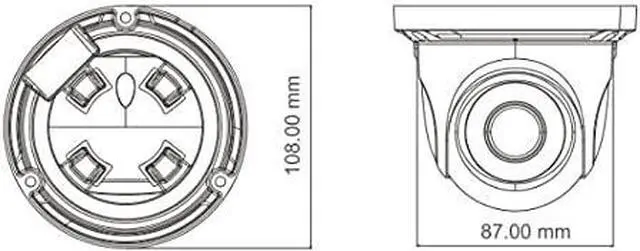 Alt view image 3 of 3 - HDC-IRD5AE34-28 5MP HD CoaxiL Analog IR Eyeball Fixed Security Camera, 1/2.7", 5MP@20FPS, Fixed Lens 2.8mm, IR 98-ft, DWDR, 12VDC, Compatible with Titanium Networking Video Recorder