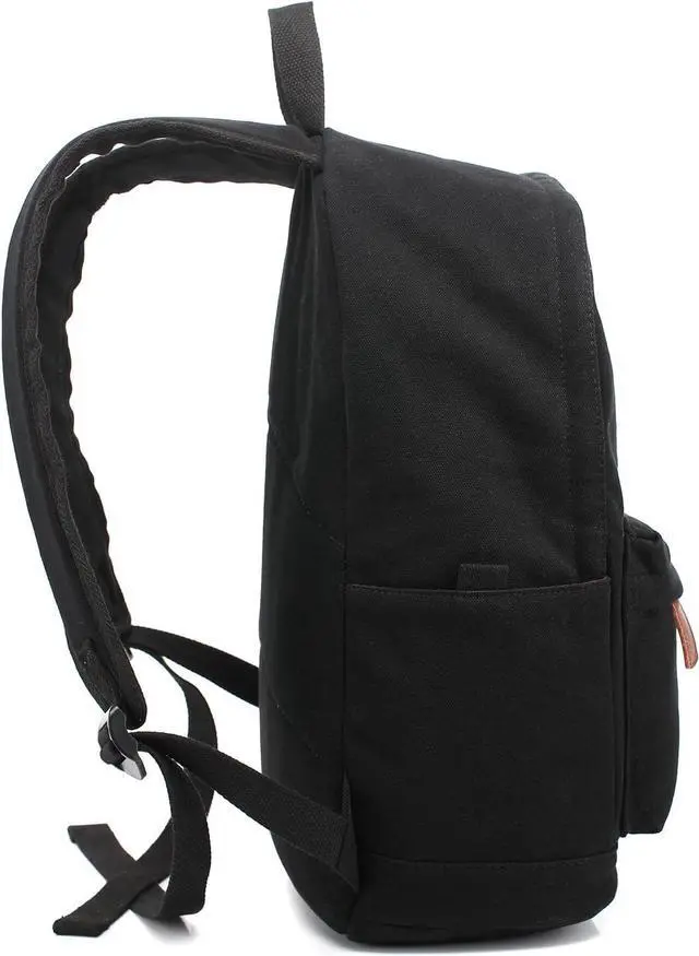Alt view image 5 of 7 - Casual Style Lightweight canvas Laptop Bag/Durable Travel backpacks/Rucksack for Men&Women/Fashion Backpack Fits 15 inch Notebook (Black)