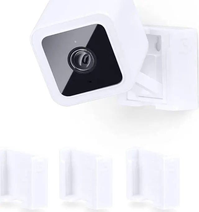 Main image of BRAINWAVZ 3 Pack Wall Mount for Wyze Cam V3 & V4, Adhesive VHB Stick On - Easy to Install, No Tools Needed, No Mess, No Drilling, Strong Adhesive Mount, White