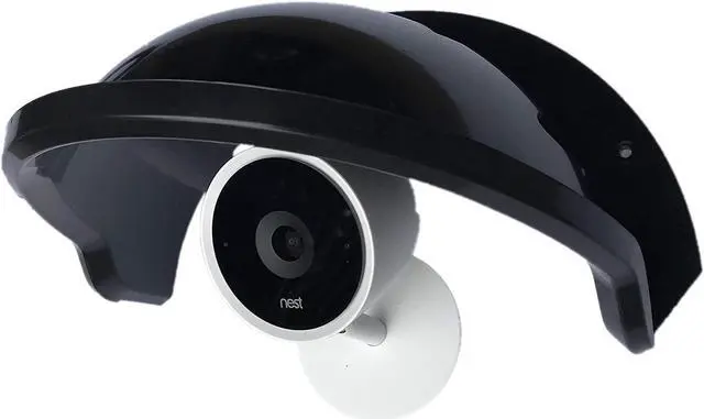 Alt view image 4 of 7 - Universal Sun Rain Shade Camera Cover Shield for Nest/Ring/Arlo/Dome/Bullet Outdoor Camera - BLACK (1)