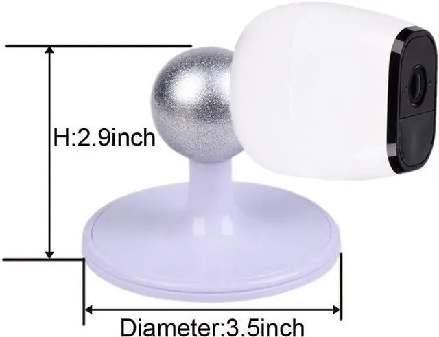 Alt view image 5 of 7 - Haoyou Table Ceiling Mounts Compatible with Magnetic Arlo/Arlo Pro/Arlo Pro 2 Camera and SimpliSafe Outdoor Security Camera (2 Pack White)