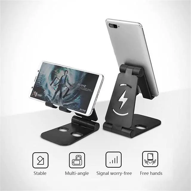 Alt view image 5 of 5 - XIDUO Mobile Phone Stents Universal Phone Holder Lazy Adjustable Charging Base Desktop Stand for Phone Up to 8 Inches Foldable Phone Stands Mini (Color : Pink)