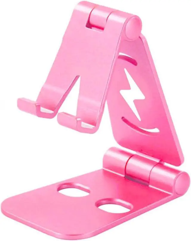 Main image of XIDUO Mobile Phone Stents Universal Phone Holder Lazy Adjustable Charging Base Desktop Stand for Phone Up to 8 Inches Foldable Phone Stands Mini (Color : Pink)
