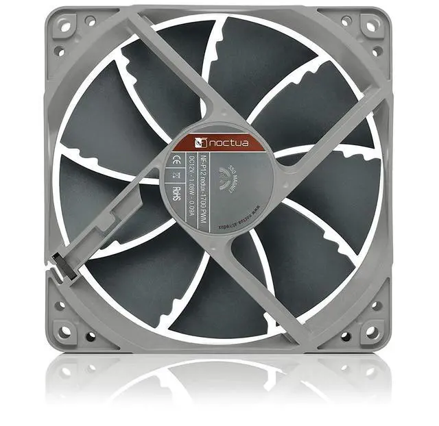 Alt view image 5 of 6 - Noctua NF-P12 redux-1700 PWM, High Performance Cooling Fan, 4-Pin, 1700 RPM (120mm, Grey)