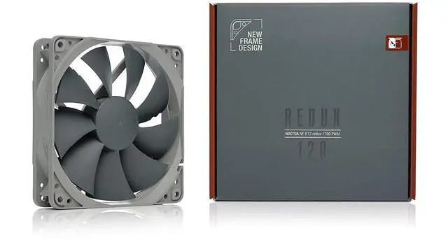 Alt view image 4 of 6 - Noctua NF-P12 redux-1700 PWM, High Performance Cooling Fan, 4-Pin, 1700 RPM (120mm, Grey)