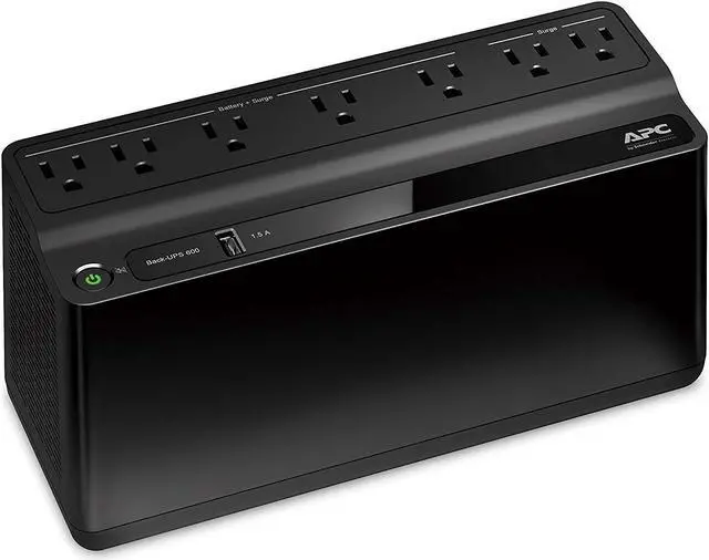 Main image of APC UPS Battery Backup & Surge Protector with USB Charger, 600VA Uninterruptible Power Supply (BE600M1)