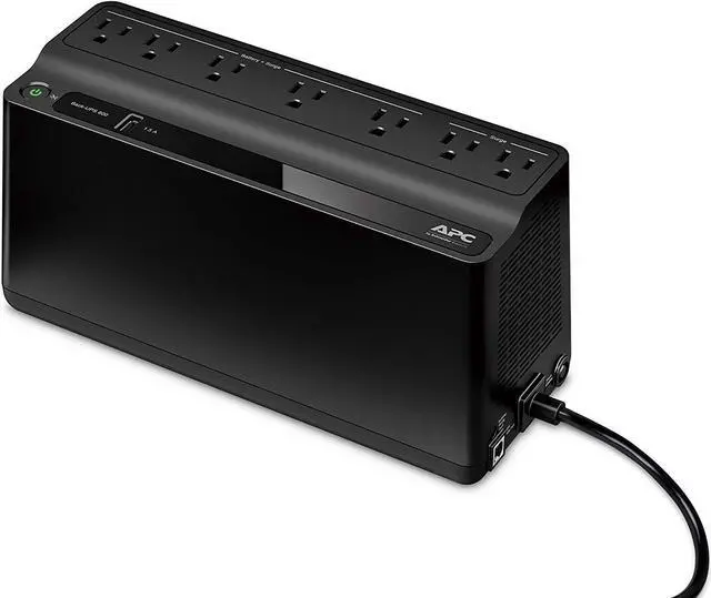 Alt view image 2 of 5 - APC UPS Battery Backup & Surge Protector with USB Charger, 600VA Uninterruptible Power Supply (BE600M1)