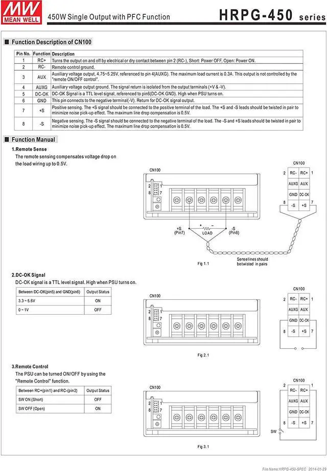 Alt view image 4 of 4 - Mean Well HRPG-450-5 Switching Power Supply 450W 5V 90A /W PFC