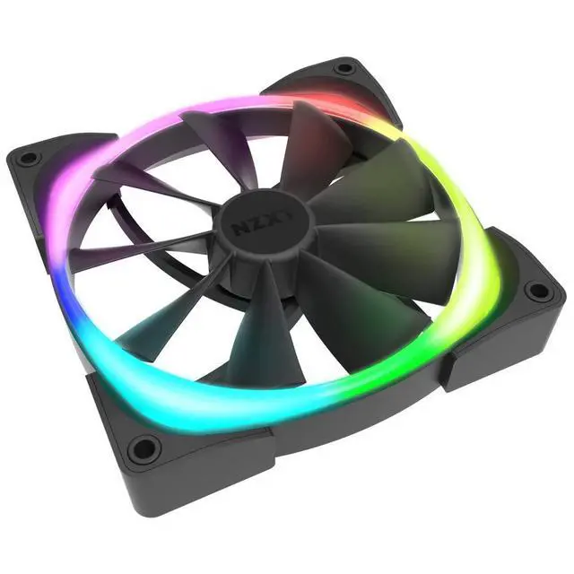 Alt view image 2 of 7 - Nzxt AER RGB 2 - 120mm - Advanced Lighting Customizations - Winglet Tips - Fluid Dynamic Bearing - LED RGB PWM Fan for Hue 2 - Single (Hue2 Lighting Controller not included)