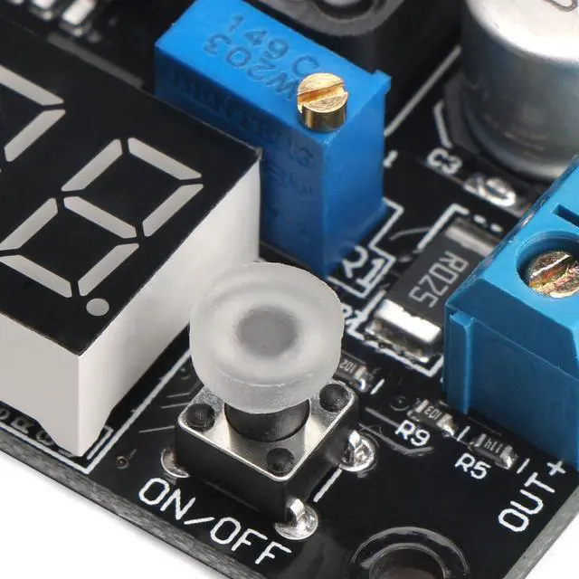 Alt view image 7 of 7 - DROK 180057 LM2596 Analog Control Buck Converter DC-DC 4-32V to 1.25-30V Step-down Regulator Module 24V 12V to 5V 3A Power Inverter Volt Stabilizer with Red LED Display