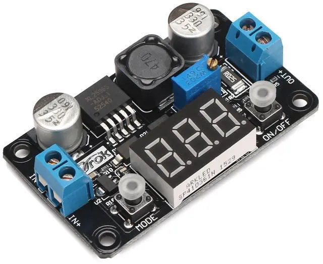 Main image of DROK 180057 LM2596 Analog Control Buck Converter DC-DC 4-32V to 1.25-30V Step-down Regulator Module 24V 12V to 5V 3A Power Inverter Volt Stabilizer with Red LED Display