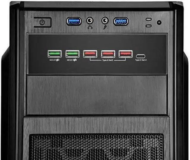 Alt view image 6 of 6 - EZDIY-FAB 5.25in 10Gbps USB 3.1 Gen2 HUB and Type-C Port, Front Panel USB Hub with QC 3.0 Quick Charging