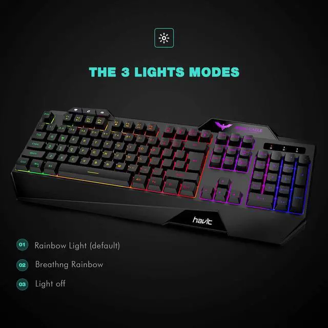 Alt view image 5 of 12 - HAVIT HV-KB558CM USB2.0 Gaming Keyboard and Mouse Combo(Rainbow Backlit)