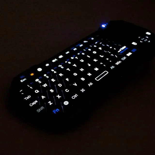 Alt view image 6 of 7 - Fosmon Mini Bluetooth Keyboard (QWERTY Keypad), Wireless Portable Lightweight with Built-In Touchpad, Compatible with Apple TV, PS4, HTPC/IPTVVR Glasses, Smartphones and more