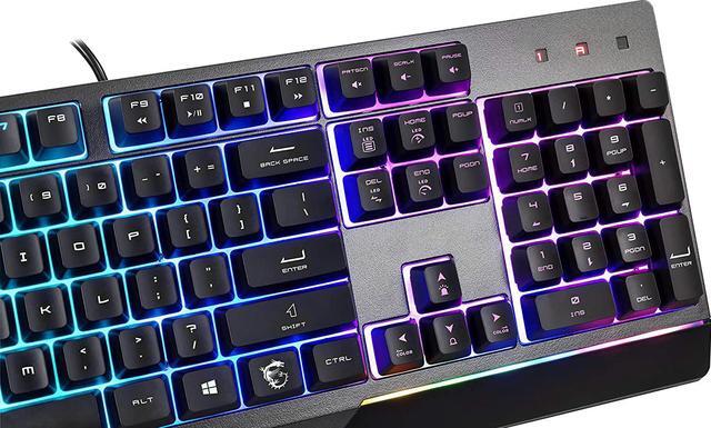 Alt view image 7 of 20 - MSI VIGOR GK30 KB Vigor GK30 Wired Membrane 6 Zones RGB Lighting Gaming Keyboard