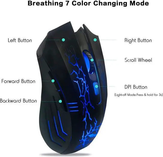 Alt view image 9 of 12 - HAVIT HV-KB558CM USB2.0 Gaming Keyboard and Mouse Combo(Rainbow Backlit)