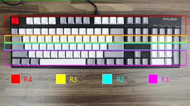 Alt view image 4 of 4 - Blank Thick PBT Keycaps R1 R2 R3 R4 Single Switch OEM Height for Cherry MX RGB Gaming Mechanical Keyboard (R3, Red)