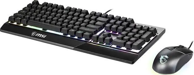 Alt view image 11 of 12 - MSI Vigor GK30 Gaming Keyboard & GM11 Gaming Mouse Combo - Mechanical Membrane Switches, 6-Zone RGB, Water Repellent & Splash-Proof, 5000 DPI - Black