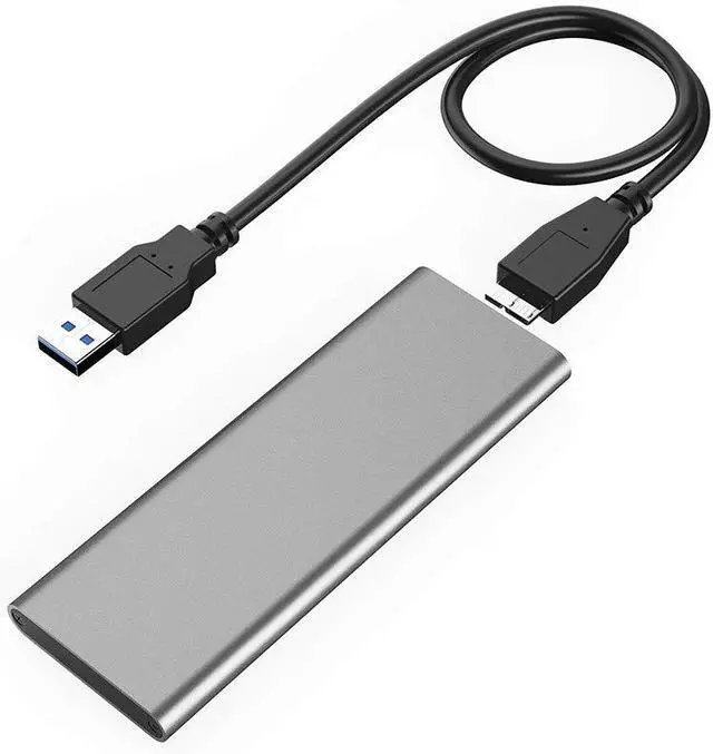 Alt view image 2 of 7 - Semoic M.2 Sata Ssd to USB 3.0 External Ssd Reader Converter Adapter Enclosure with Uasp, Support Ngff M.2 2280 2260 2242 2230 Ssd with Key B/Key B+M(M.2 Ngff to Usb3.0(Grey)