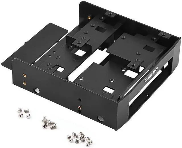 Main image of Zerone 5.25'' to 3.5''/ 2.5'' Bay Adapter 5.25" Floppy-Drive to Dual 2.5 x 3.5 HDD/SSD Bay Cover Computer Mounting Bracket Kit for PC