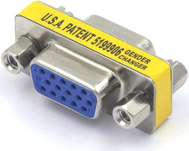 Alt view image 3 of 6 - VGA Female to Female Adapter HD15 SVGA VGA Gender Changer 4-Pack