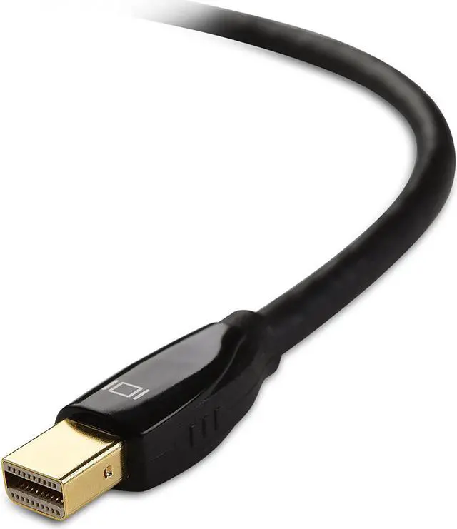 Alt view image 3 of 6 - Mini DisplayPort to HDTV Cable in Black 6 Feet - Thunderbolt and Thunderbolt 2 Port Compatible