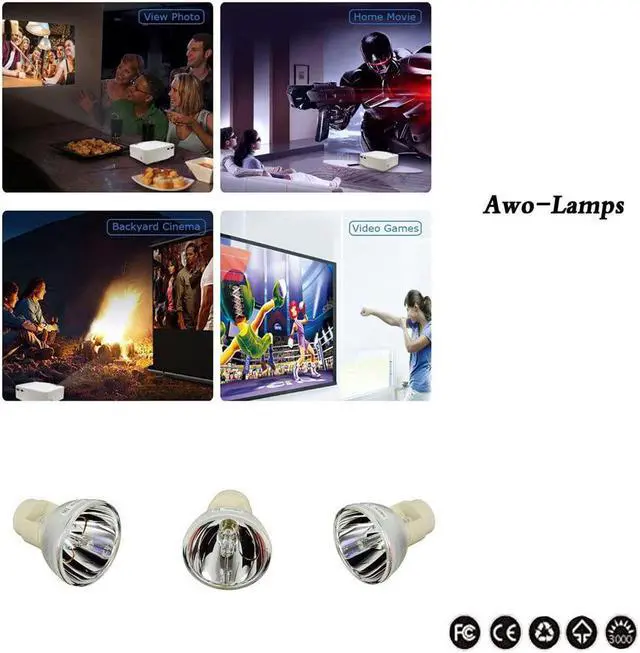 Alt view image 6 of 7 - AWO 003-004450-01 Compatible Replacement Bare Lamp Bulb for Christie DHD775-E DWU775-E Projectors