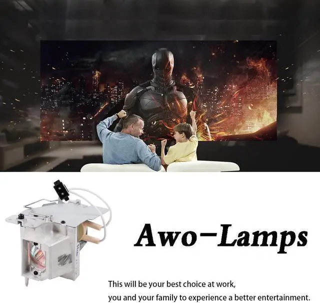 Alt view image 3 of 7 - AWO Original P-VIP190W Lamp Bulb for BL-FP190E/BL-FP190D/BL-FP195A/BL-FP195B/NP36LP with Housing for OPTOMA HD141X HD26 DS319 DS320 GT1080 W316 DH1009 GT1080DARBEE HD29DARBEE for NEC NP-V302W,NP-V302X