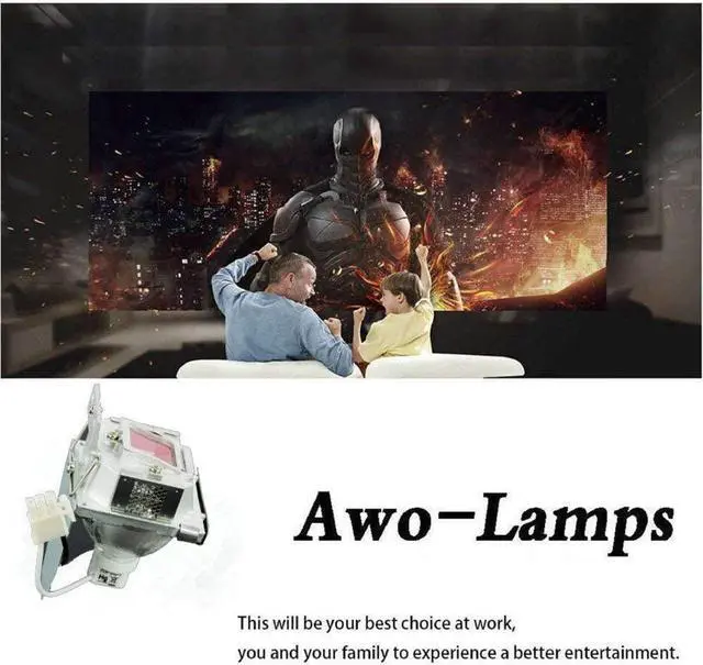 Alt view image 3 of 6 - AWO 5J.J0A05.001 Premium Replacement Lamp with Housing for BenQ MP515,MP515P,MP515ST,MP525,MP526,MP576 Projectors