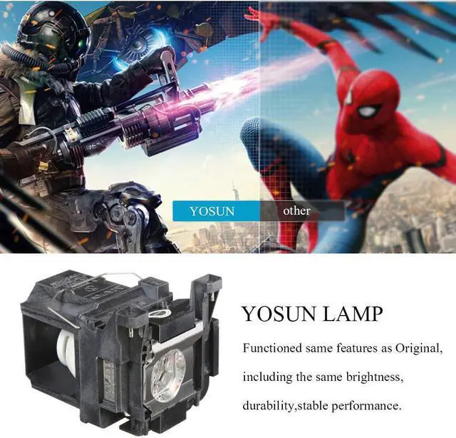 Alt view image 3 of 7 - YOSUN v13h010l89 projector lamp bulb for epson elplp89 powerlite home cinema 5040ub 5040ube 5050ub 5050ube 4010 4000 pro cinema 4050 pro cinema 6040ub pro cinema 6050ub replacement projector lamp bulb