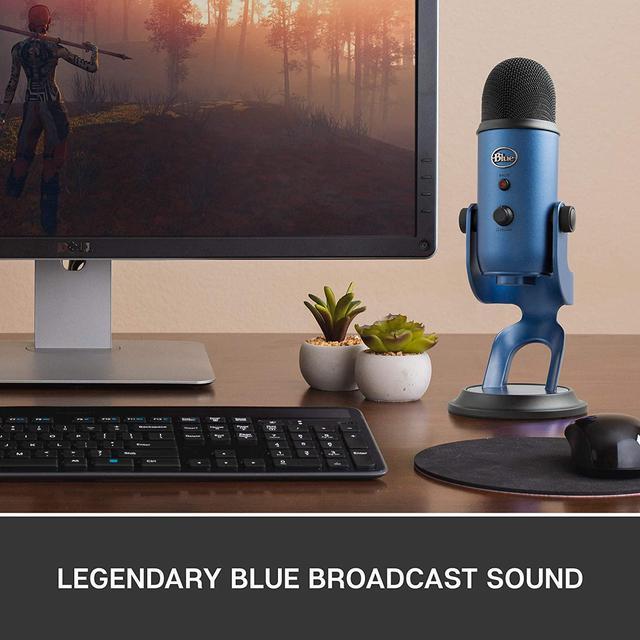 Blue Yeti USB Mic for Recording and Streaming on PC and Mac, Blue VO!CE  Effects, 4 Pickup Patterns, Headphone Output and Volume Control, Adjustable  Stand, Plug and Play – Midnight Blue 